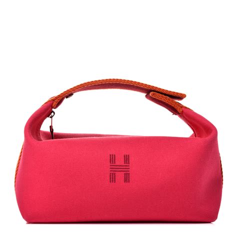 hermes canvas pouch.